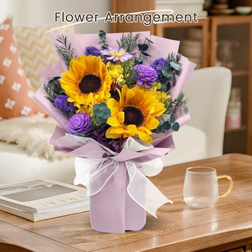 VTJMB Flowers for Delivery Prime Tomorrow, Preserved Flower Bouquet with Box, Birthday Dried Flowers Gift for Women, Mothers Day Gifts for Mom, Wife, Grandma, Friends - color: Sunflower