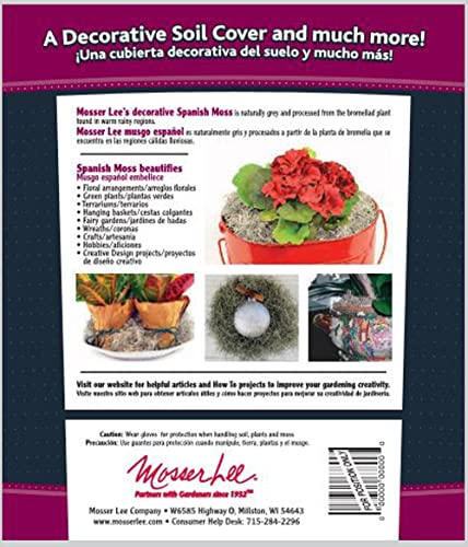 Mosser Lee ML0560 Spanish Moss, 250 Cubic Inches (Pack of 8) - size: Pack of 8