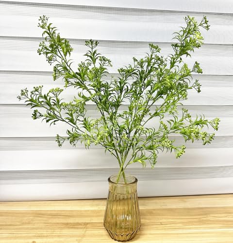 Fake Plants Artificial Plant Simulation Thorn Leaves Shrubs Tall 31 Inch, Faux Persian Flowers Plastic Boston Greenery Bushes Flexible Branches for Indoor Decor Outdoor Wedding Party Decoration 2 Pack - color: (Tall) Thorn Flower Leaves - 2 Pack