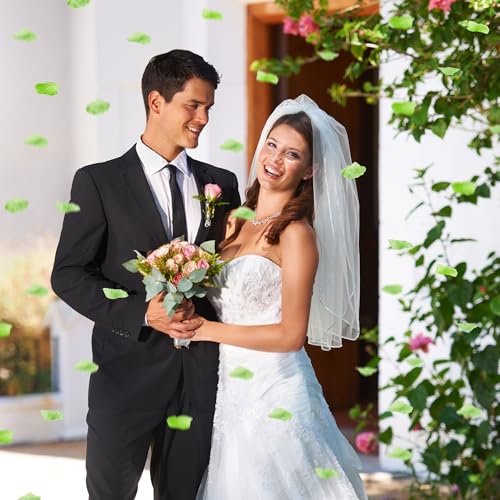 SITUMEIZI 1500PCS Green Rose Petals Silk Rose Petals for Romantic Night for Her Set Valentine,St Patricks Day,Wedding,Party,Proposal Anniversary Decorations - color: Green, size: 1500