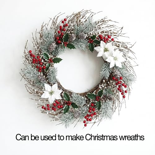 5 Pieces 29.5" Long of Artificial Flowers Fake Flowers, Artificial Flowers for Wedding Home Office Party Hotel Indoor or Yard Decoration(5, White)