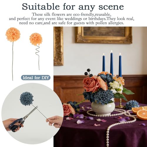 vivimemo Spring Artificial Flower Box Kit - DIY Craft Fake Flowers with Berries & Foliage for Home Decor, Wedding Centerpieces, Floral Frame Making (Retro Morandi Colors) - color: Box