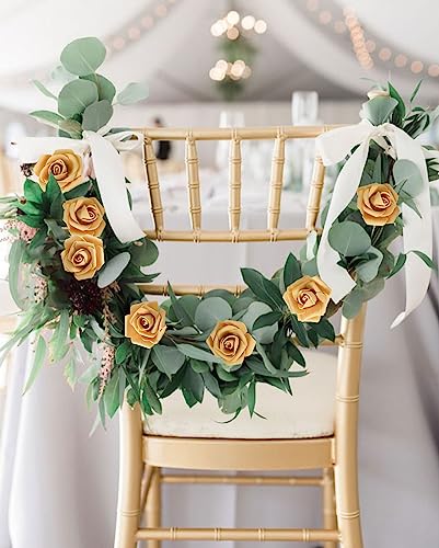 Foam Roses,200Pcs Rose Flower Heads 1.97in Foam Flowers Artificial Rose Flower Heads for Crafts DIY Wedding Centerpieces Arrangements Home Decorations(Gold Yellow) - color: Gold Yellow