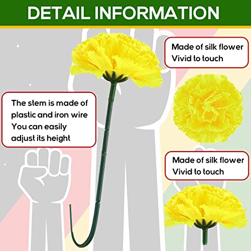 Syhood 50 Pcs Juneteenth Marigold Flower Bulk Decorations Juneteenth Accessories June 19th 1865 Independence Day Decoration for African Afro American Festival - color: Multi Colors