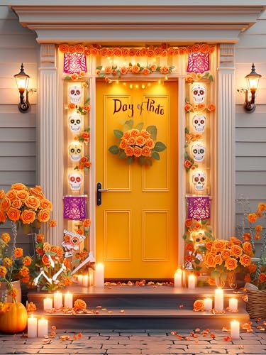 InnoGear Artificial Flowers, 50 Pcs Orange Rose Foam Fake Roses Bulk with Stems for Autumn Fall Decoration DIY Wedding Bouquets Centerpieces Bridal Shower Party Christmas Tree - color: Orange