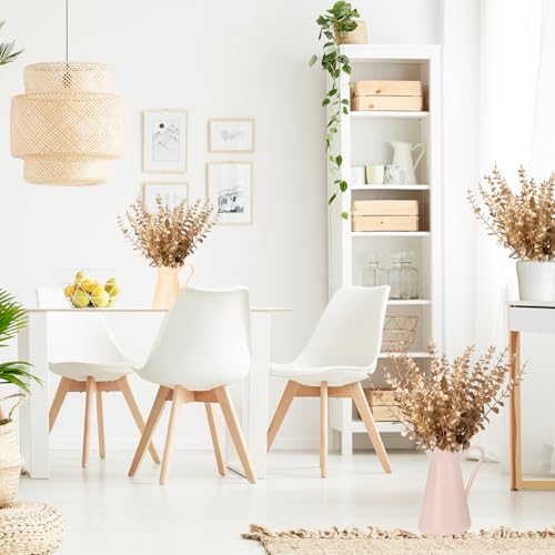 FEQO 36 Pcs Gold Eucalyptus Stems Artificial Leaves Faux Eucalyptus Stems Branches 15 inch for Wedding Bouquet Home Decor - color: Gold, size: 36 pcs