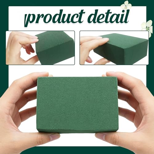 24 Pcs Green Floral Foam Blocks,Wet Dry Flower Plant Foam for Fresh Artificial Flower Arrangement DIY Craft, Florist Styrofoam for Wedding,Birthdays,Home Decors,4.3"L x 2.9"W x 1.6"H
