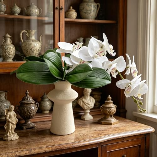 M2cbridge Artificial Green Orchid Leaves Phalaenopsis Stems Real Touch for Flowers Arrangements Pot Decor (9",10pcs) - color: 9",10pcs