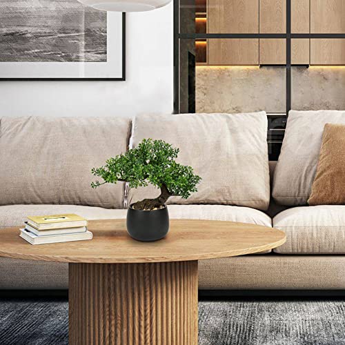 Artificial Bonsai Tree Juniper Faux Plants Indoor Fake Plants Decor with Ceramic Pots for Home Table Office Desk Bathroom Shelf Bedroom Living Room Farmhouse Decorations - style: Ficus