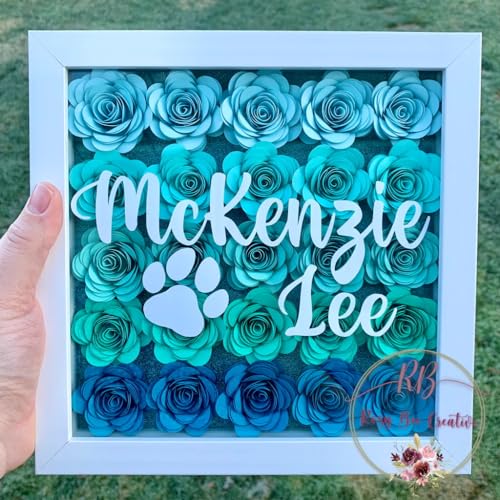 Mverse Blue Roses Artificial Flowers, Mini Paper Flower Crafts DIY Gift Decorations for Custom Shadow Box Frame, Graduation Cap, Cake Topper (18 Pieces, Blue) - color: 17- Blue
