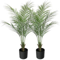 Artificial Palm Plant 3FT Fake Palm Tree with 9 Trunks Perfect 36inch Faux Tropical Palm Plants in Pot for Indoor Outdoor House Home Office Garden Modern Decor Housewarming Gift (2 Pack) - size: 3FT