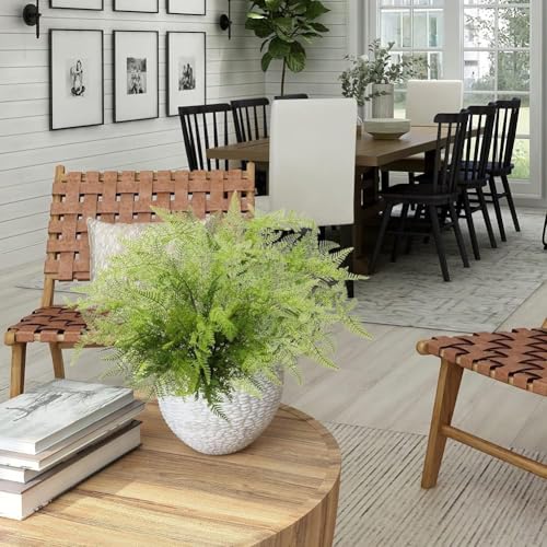 GnFlus Artificial Boston Fern Plants 19" Fake Greenery Shrubs 2 Pcs Faux Plant Bushes UV-Resistant for Indoor Outdoor Wedding DIY Bouquets Floral Arrangement Table Centerpieces - color: Greenery-1
