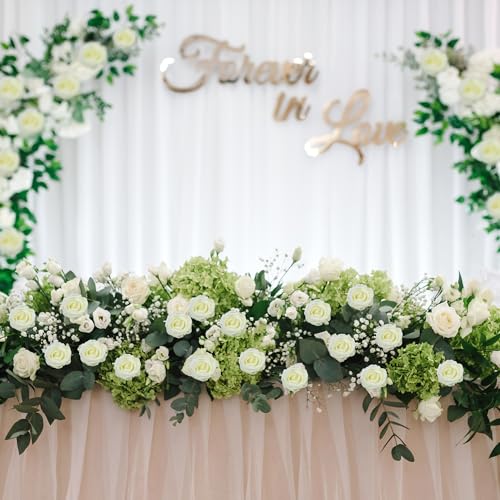 10 Pcs White Rose Artificial Flower, Faux Silk Flowers With Long Stems, Fake Roses Bulk Bouquet for Decoration Valentine's Day Centerpieces Proposal Bridal Bouquets Shower Party Home Floral Decor - color: White