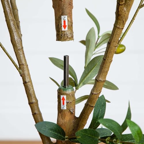Potted Olive Artificial Tree - 8' - Green - size: 8ft
