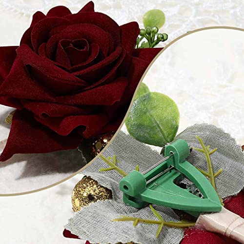 Wedding Boutonniere Groom Flower Buttonholes Groomsmans Prom Party Suit Decoration Anniversary Accessories for Man - color: Red