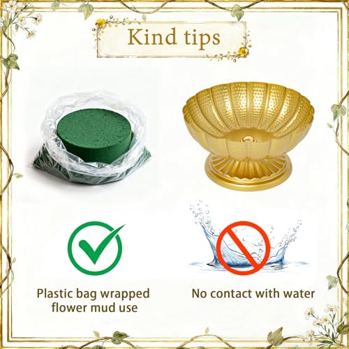 Gold Metal Urn Vases Set - 3.7 Inch Small Pedestal Flower Pot for Wedding Centerpieces, Table Decor, Floral Arrangements, Anniversary Party, Home Decoration (2, Gold-3.7"×7.3")
