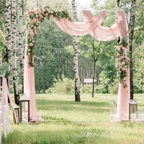 Wokceer Wedding Arch Backdrop Stand Square 7.2 x 6 FT Wedding Arches for Ceremony Metal Balloon Arch Frame for Wedding Birthday Party Garden Arbor Anniversary Event Decor - color: White, size: 7.2FT x 6FT