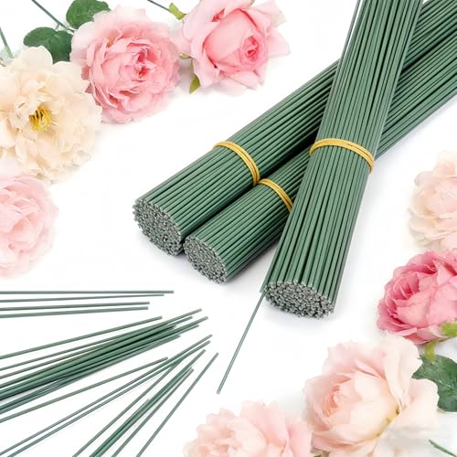 100Pcs Flower Stem Wire Kit: 2.0mm Sturdy Floral Iron Sticks for DIY Artificial Flowers, Bouquet Stems, Plant Stands & Crafting - Essential for Florists and DIY Enthusiasts (100pcs, 8 Inch (20cm)) - size: 8 Inch /20cm