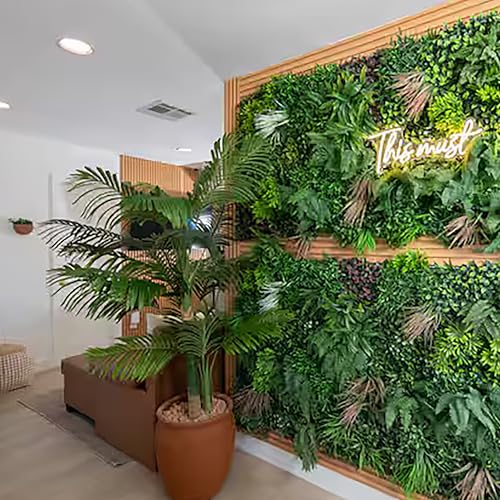 3rd Street Inn Artificial Greenery Wall Panels for Privacy - 12-Pack - color: Spider Fern Mix