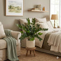 Artificial ZZ Plant for Indoor Decor 34" Fake Plant Potted Plastic Plants for Home Office Desk Farmhouse Room Bathroom Decor