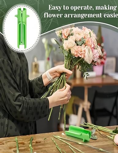 Green Plastic Rose Stripper Tool, Rose Thorn Stripper Tool, Flower Stem Stripper & Stem Cutter, Lightweight Durable Florist Tools for DIY Gardening Enthusiasts