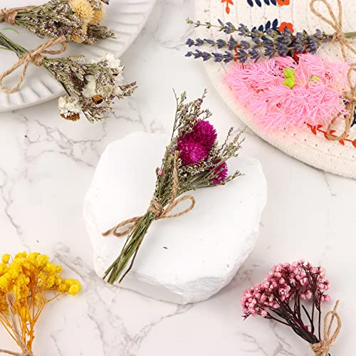 30 Pcs Mini Don't Forget Me Flower Bouquets Purple Natural Dried Flowers Bouquet Dry Flower&Leaves Lavender Dried Embossing Flower Bundles Plant Stem Bunch for DIY Craft,Photo Props,Wedding Decoration - color: 30pack