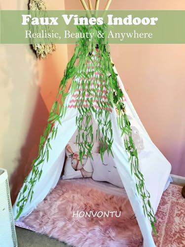 50PCS 300 FT Artificial Vines Greenery Garland Faux Willow Vines Fake Foliage Leaf Silk Plants Greenery Decoration for Home Wall Aesthetic Wedding Arch Apartment Room Windowsill Balcony - color: Green, size: 50PCS - 300FT