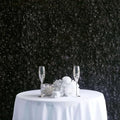 Efavormart Black UV Protected Hydrangea Flower Wall Mat Backdrop 4 Artificial Panels - 11 Sq ft. - color: Black