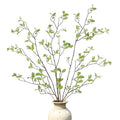 THAWAY 3 Pcs Artificial Eucalyptus Stems - 43 Inch Long Faux Eucalyptus Branches for Tall Vase Filler, Realistic Greenery Stems Fake Silk Leaves for Home Table Farmhouse Wedding Decor