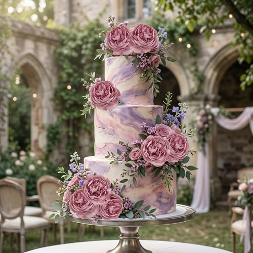 IPOPU 10pcs Dusty Pink Peonies Artificial Flowers Silk Peonies with Stems Real Look Fake Peony for Home Table Decorations Wedding Faux Flowers Arrangements (Dusty Pink) - color: Dusty Pink