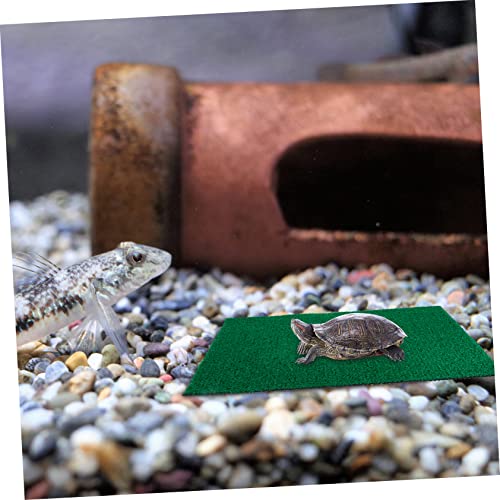 Fish Tank Simulation Turf Mat 9.84X7.87 Inch Artificial Turf for Turtle Basking Platform Reptile Habitat Home Landscaping and Flowerpot Decoration - size: 8" x 10" (Runner)