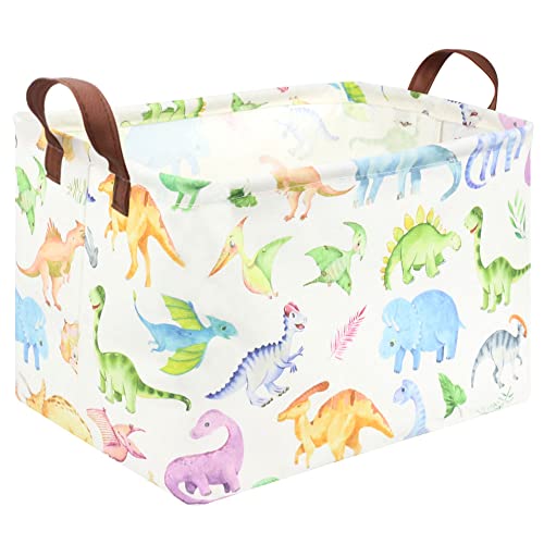 Rectangle Dinosaur Basket,Kids Toy Storage Bin,Storage Bins Organizer for Boys Nursery Hamper,Baby Room Decor,Gift Basket for Boy and Girl(Dinosaurs) - color: Dinosaurs