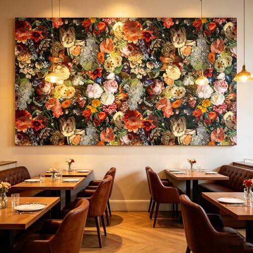 Rose Floral Large wall murals Peel and Stick self Adhesive Flowers Wallpaper for Bedroom Living Room - 108"x157" - color: F32, size: 108"x157"