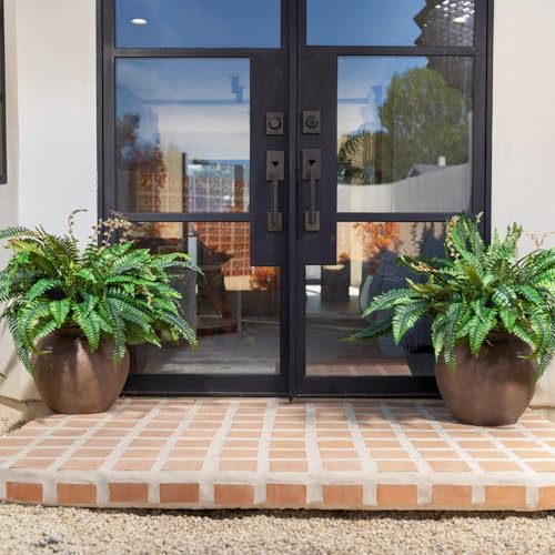 CQURE 45" Fake Ferns Artificial Plants Large,Set of 4 Artificial Boston Ferns Hanging Fake Plants for Outdoors Planter Home Garden Decor,60 Branches - size: 45'' 60 leaves-4pcs