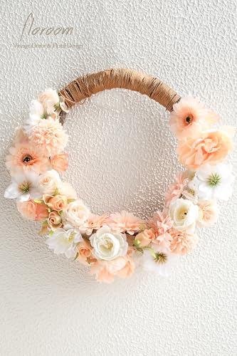 Floroom Mini Artificial Flower Heads Apricot Peach & Soft Cream Fake Peony Daisy Rose Multicolor Small Faux Silk Flower Heads for Cake Craft Garland Wedding Party Graduation Cap DIY Home Decoration - color: Soft Cream