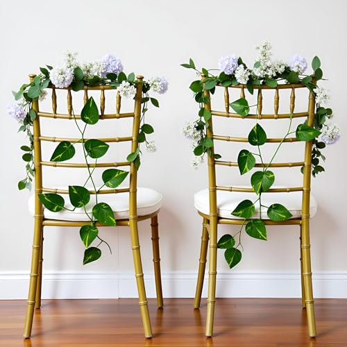 48 Pcs 336 Feet Fake Climbing Vines Ivy for Bedroom, Artificial Greenery Foliage Leaves Garland Wall Plants Decor