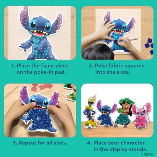 Skillmatics Poke-in Art - Lilo & Stitch Characters, Mess-Free Fun for Kids, DIY Wood Craft Kits, Creative Activity, Gifts for Girls & Boys Ages 4, 5, 6, 7, 8, 9 - style: 5. Disney's Lilo & Stitch