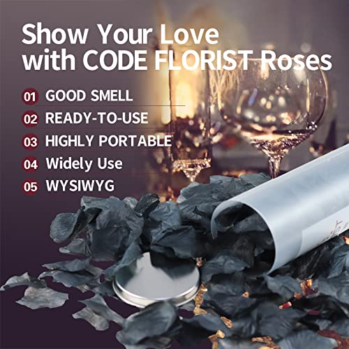 CODE FLORIST 1500 PCS Black Silk Rose Petals,Romantic Night,Wedding,Proposal Anniversary Flower Decorations(Separated,Scented) - color: Black, size: Separated 1500 pcs