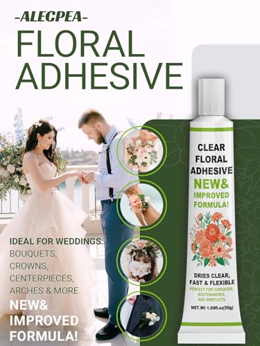 1 Pack 50g Floral Adhesive Floral Glue for Fresh Flowers Corsages Boutonnieres Wristlets Fast Drying Waterproof Liquid Adhesive