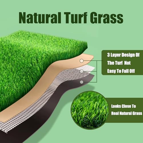 Fake Grass Artificial Turf Grass Outdoor for Dogs, DIY Natura Artificial Grass Rug Decor for Lawn Balcony Patio (78.74 x 39.37 INCH)