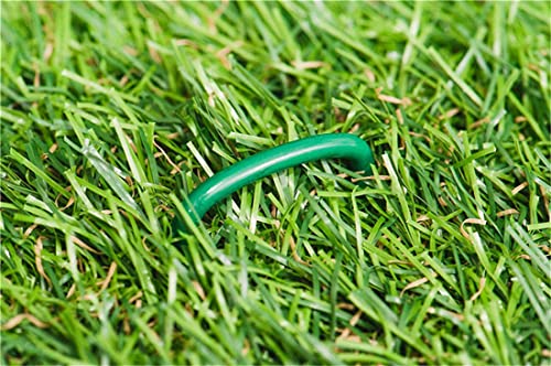 Garden Pegs Pins Gardening Stakes Landscape Staples Ground Anchor Peg U Shape Steel Nail Pins for Artificial Grass Sod Weed Membrane Grass Fabric Netting, 15 Pack