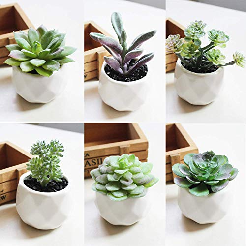 Augshy Artificial Succulents, 16 Pack Fake Succulents Plants Artificial Small Fake Plants Faux Succulents Unpotted for Lotus Landscape Decorative Garden Arrangement Decor - color: Green, size: 1.5-3.5 inches (4-9 cm)