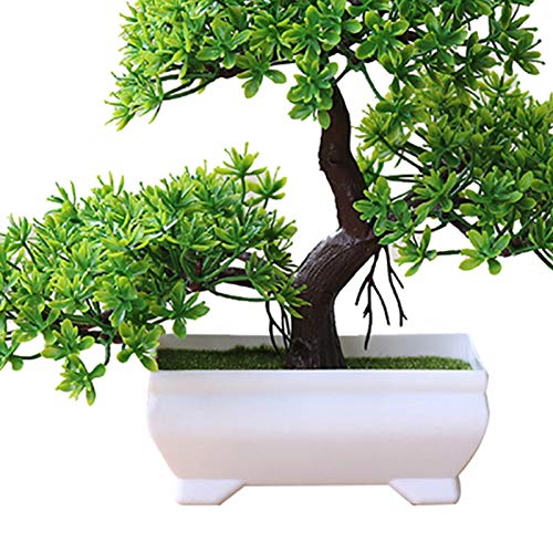 Artificial Bonsai Tree,Fake Mini Tree Bonsai Tree Artificial Potted Plant Ornament Home Decor Green Faux Bonsai Plants Indoor