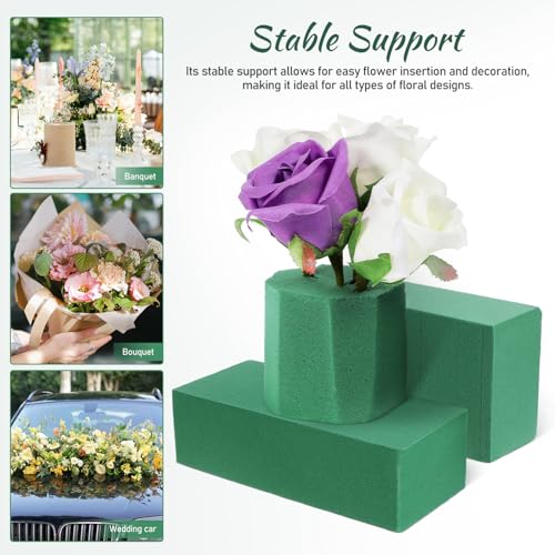 Tofficu Floral Foam Blocks 12 Pcs 8.85X4.09X2.59 Inch Absorbent Flower Mud for Wet and Dry Floral Arrangements Florist Supplies for Weddings Home and Party