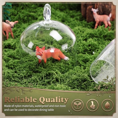 Zeyune 4 Pcs Artificial Moss Table Runner for Wonderland Tea Party Decoration Fake Moss Sheet Roll Waterproof for Enchanted Forest Fairy Decor Holiday Garden Wedding Birthday (39 x 39 Inch,Green) - color: Green, size: 39 x 39 Inch