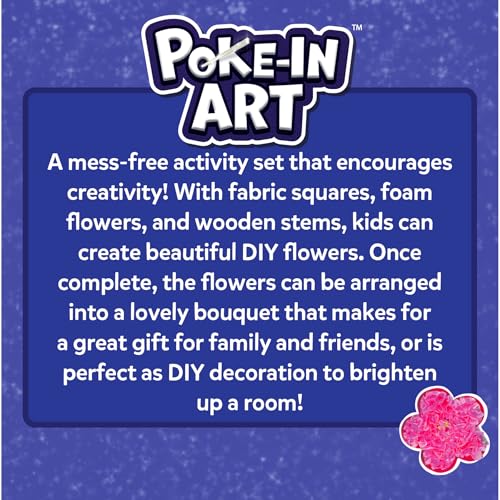 Skillmatics Poke-in Art - Flower Bouquet, DIY Wood Craft Kit, Mess-Free Creative Play for Girls and Boys Ages 4, 5, 6, 7, 8, 9, Fine Motor Skills, Screen-Free Fun - style: 2. Flower Bouquet