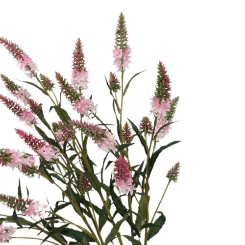 Artificial Lavender Lupine Flowers - 75cm (30 inches) High, 3PCS, 5 Flower Heads Perfect for Weddings, Restaurant, Office, and Bedroom Decor (Pink) - color: Pink