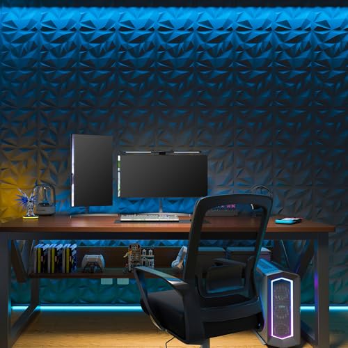 Art3d 20 Pack Decorative 3D Wall Panels for Interior Wall Decor Living Room, 11.8"x11.8" Black Wall Art PVC Panels for Bedroom TV Background Gaming Room Decor - color: Frost Black, size: 11.8"x11.8"