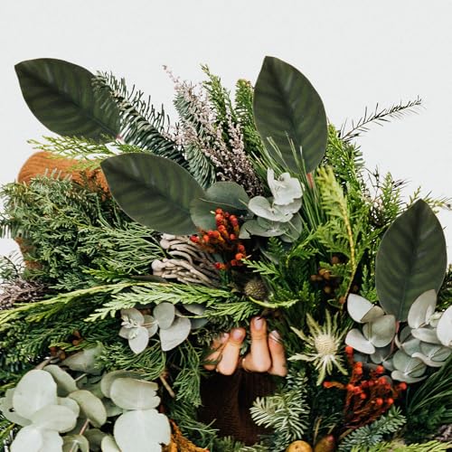 VOSAREA 30pcs Artificial Magnolia Leaf Stems Branches : Faux Green Leaves Garland for Home Decor — Realistic Fake Plant Wreath & Large Flower Spray Arrangement Filler