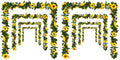 DEEMEI 8 Pack Artificial Sunflower Garland Silk Sunflower Hanging Vine Garland with Flowers Green Leaves for Wedding Table Garden Craft Party Decoration